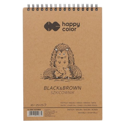 Happy Color Blok artystyczny Happy Color Happy Color szkicownik A5 80g 50k (HA 3808 1520-BB50)