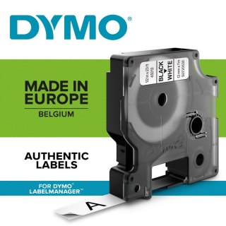 Dymo Taśma Dymo D1 12mm x 7m biała/czarny nadruk