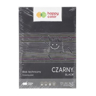 Happy Color Blok techniczny Happy Color A4 czarny 170g 10k (HA 3717 2030-9)