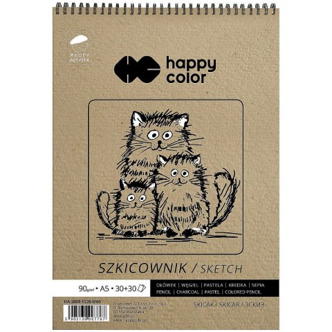 Happy Color Blok artystyczny Happy Color szkicownik młody artysta A5 90g 60k (HA 3809 1520-M60)