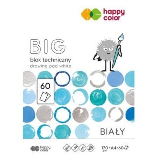 Happy Color Blok techniczny Happy Color A4 biały 170g 60k (HA 3717 2030-0B60)