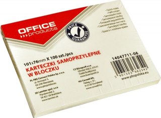 Office Products Notes samoprzylepny Office Products żółty jasny 100k [mm:] 101x76 (14047711-06)