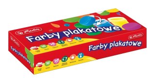 Herlitz Farby plakatowe Herlitz 9560442 kolor: mix 20ml 10 kolor. (300022453)