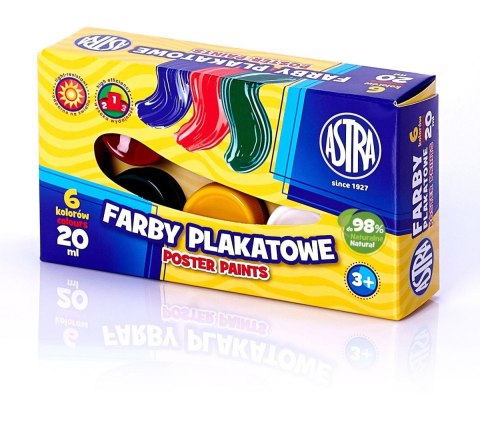 Astra Farby plakatowe Astra kolor: mix 20ml 6 kolor. (301109001)