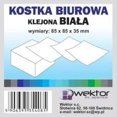 Wektor Kostka papierowa Wektor biały [mm:] 85x85x 35