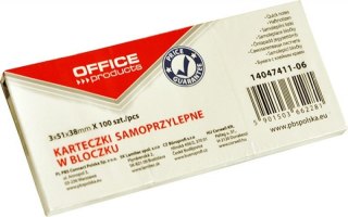 Office Products Notes samoprzylepny Office Products żółty 100k [mm:] 51x38 (14047411-06)