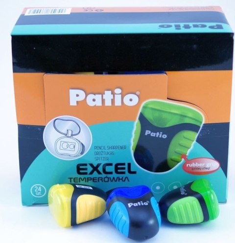 Patio Temperówka Patio Excel podwójna mix plastik (31523)