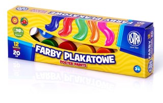 Astra Farby plakatowe Astra kolor: mix 20ml 12 kolor. (83114901)