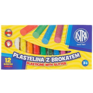 Astra Plastelina Astra 12 kol. brokatowa mix (303107001)