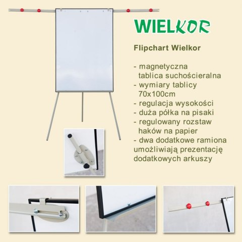 Wielkor Tablica flipchart Wielkor z ramionami [mm:] 700x1000