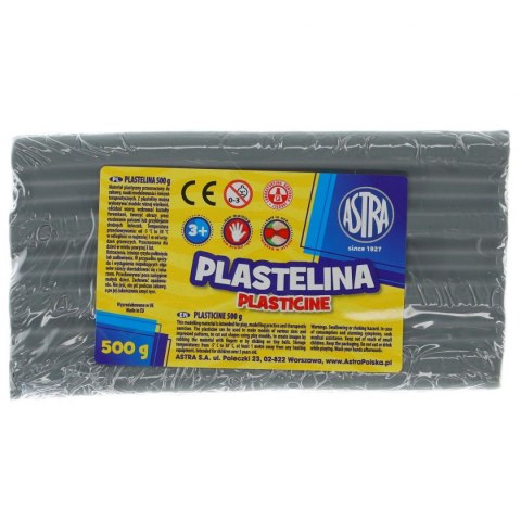 Astra Plastelina Astra 1 kol. popielata 500g