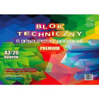 Protos Blok techniczny Protos kolor A3 kolorowy 160g 20k