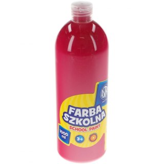 Astra Farby plakatowe Astra szkolne kolor: różowy 1000ml 1 kolor.