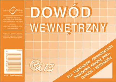 Michalczyk i Prokop Druk offsetowy Michalczyk i Prokop Dowód wewnętrzny A6 50k. (K-13)