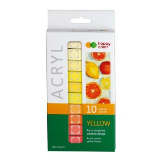 Happy Color Farba akrylowa Happy Color kolor: żółty 12ml (HA 7370 0012-Y10)