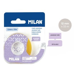 Milan Taśma biurowa Milan z dyspenserem na blistrze 12x33 [mm x m] (BWM10432)