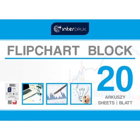 Interdruk Blok do tablic flipchart Interdruk A1 20k. 80g krata [mm:] 1000x640 (FLI20#)