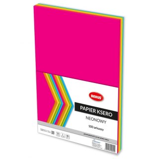 Rexus Papier kolorowy Rexus neonowy A4 mix 80g [mm:] 210x298 (609092)