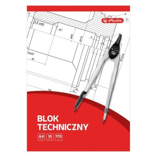 Herlitz Blok techniczny Herlitz 9583626 A4 biały 10k (400198599)