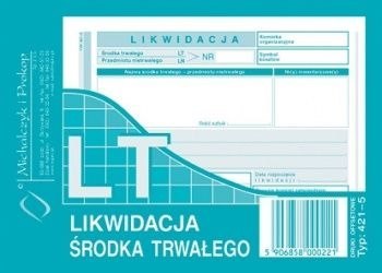 Michalczyk i Prokop Druk offsetowy Michalczyk i Prokop likwidacja środka trwałego A6 40k. (421-5)