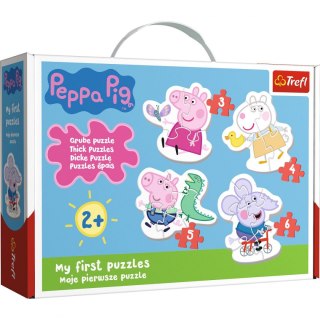 Trefl Puzzle Trefl puzzle baby classic Urocza Świnka Peppa 18 el. (36086)