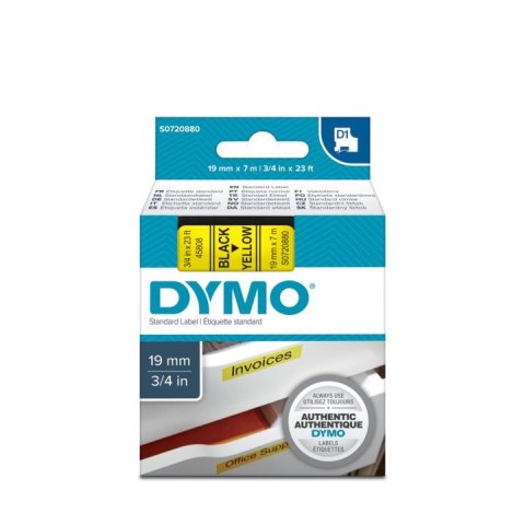 Dymo Taśma do drukarki etykiet Dymo 19x7 [mm x m] czarny (45808)