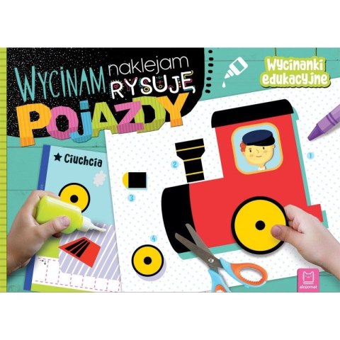 Aksjomat Książeczka edukacyjna Aksjomat Wycinam, naklejam, rysuję. Pojazdy. Wycinanki edukacyjne.