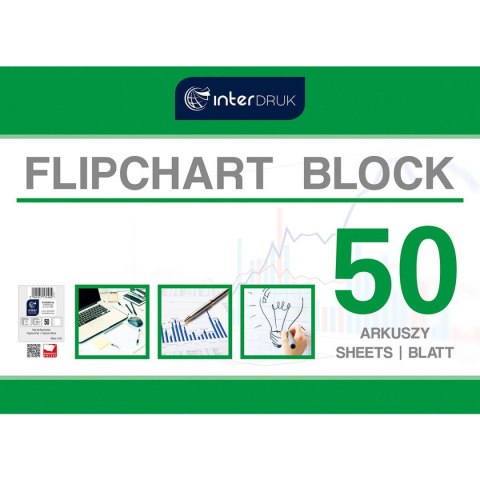 Interdruk Blok do tablic flipchart Interdruk 50k. 80g czysty [mm:] 1000x640 (FLI50)