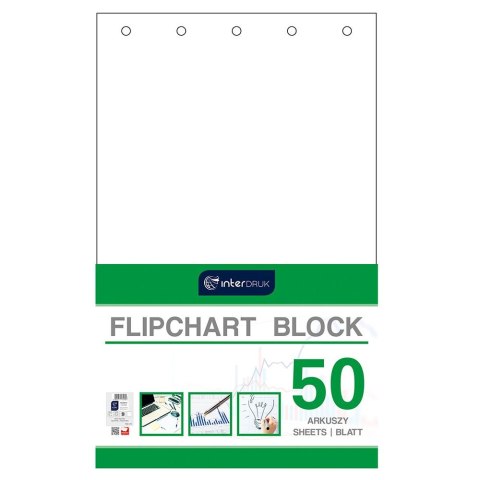 Interdruk Blok do tablic flipchart Interdruk 50k. 80g czysty [mm:] 1000x640 (FLI50)