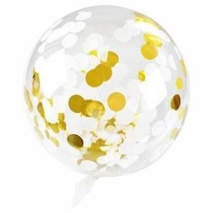 Arpex Balon gumowy Arpex Golden party konfetti złote transparentny 450mm (BLF0041ZLO)