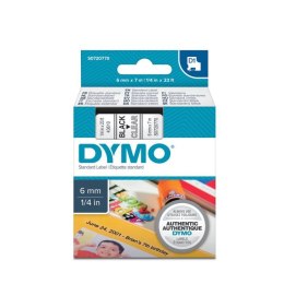 Dymo Taśma Dymo D1 6mm x 7m przezroczysta/czarny nadruk