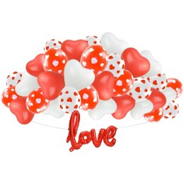 Arpex Balon gumowy Arpex Zestaw walentynkowy Love - 34 elementy mix (KB4291)