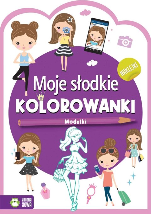 Zielona Sowa Książeczka edukacyjna Zielona Sowa Moje słodkie kolorowanki Modelki