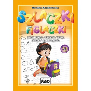 Niko Książeczka edukacyjna Niko Szlaczki figlaczki poprawiające skupienie uwagi, pisanie i spostrzeganie (7-8lat