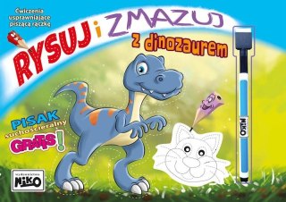 Niko Książeczka edukacyjna Niko rysuj i zmazuj z Dinozaurem