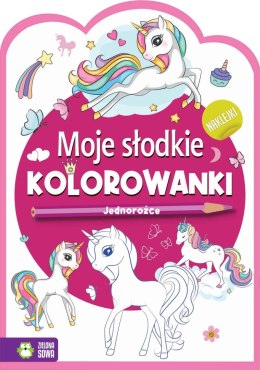 Zielona Sowa Książeczka edukacyjna Zielona Sowa Moje słodkie kolorowanki Jednorożce