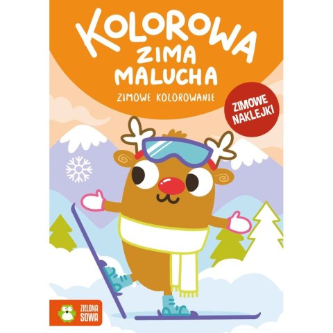 Zielona Sowa Książeczka edukacyjna Zielona Sowa Kolorowa zima malucha. Zimowe kolorowanie.