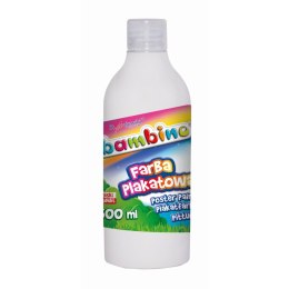 Bambino Farby plakatowe Bambino Bambino w butelce 500 ml kolor: biały 500ml 1 kolor. (biała)