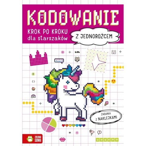 Zielona Sowa Książeczka edukacyjna Zielona Sowa kodowanie krok po kroku Dla starszaków.Z jednorożcem.