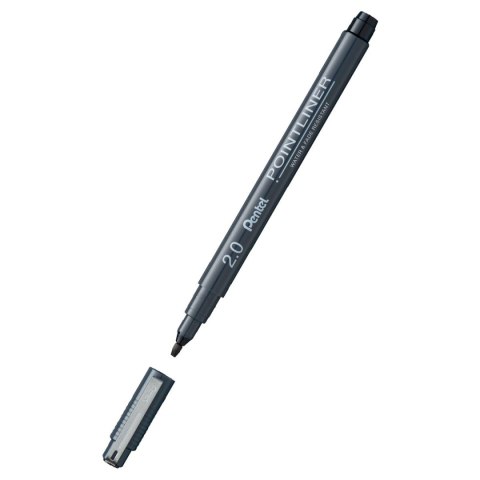 Pentel Cienkopis Pentel POINTLINER CZARNY 2MM, czarny 2,0mm 1kol. (s20p-c20a)