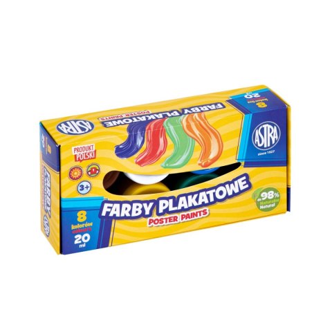 Astra Farby plakatowe Astra kolor: mix 20ml 8 kolor. (301123041)