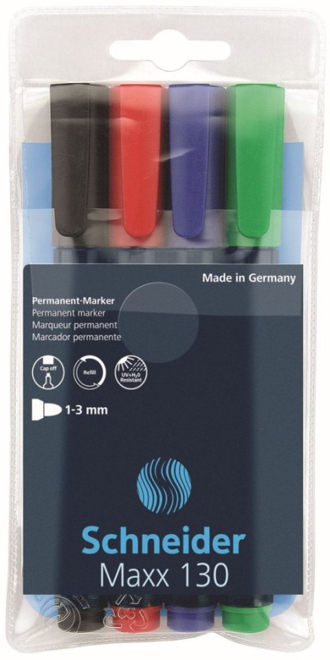 Schneider Marker permanentny Schneider Maxx 130, mix 1-3mm okrągła końcówka (SR113094)