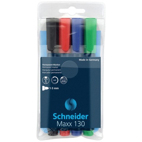 Schneider Marker permanentny Schneider Maxx 130, mix 1-3mm okrągła końcówka (SR113094)