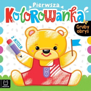 Aksjomat Książeczka edukacyjna Aksjomat Pierwsza kolorowanka z misiem. Gruby obrys