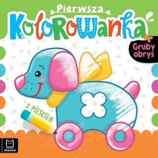 Aksjomat Książeczka edukacyjna Aksjomat Pierwsza kolorowanka z pieskiem Gruby obrys