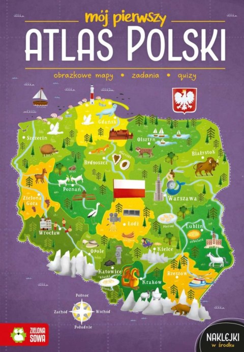 Zielona Sowa Książeczka edukacyjna Zielona Sowa Mój pierwszy atlas Polski