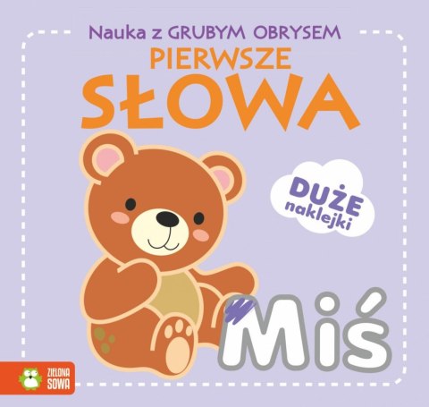 Zielona Sowa Książeczka edukacyjna Zielona Sowa Nauka z grubym obrysem. Pierwsze słowa