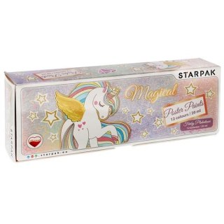 Starpak Farby plakatowe Starpak Unicorn kolor: mix 20ml 12 kolor. (472915)