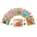 Bączek Puzzle Bączek drewniane mini mix wzorów 12 el. (PDM2681)