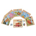 Bączek Puzzle Bączek drewniane mini mix wzorów 12 el. (PDM2681)